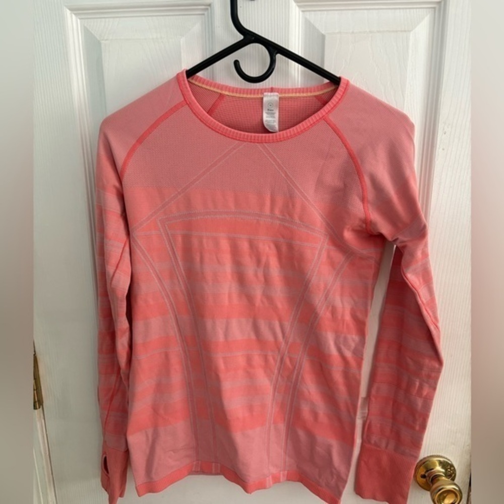 Ivivva Lululemon Girls Peach Pink Athletic Top 14